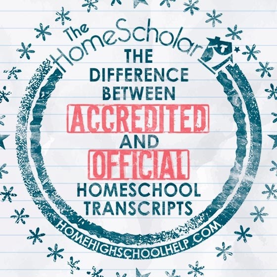 what is the difference between accredited and official homeschool transcript