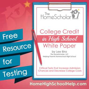 college credit in high school testing free class