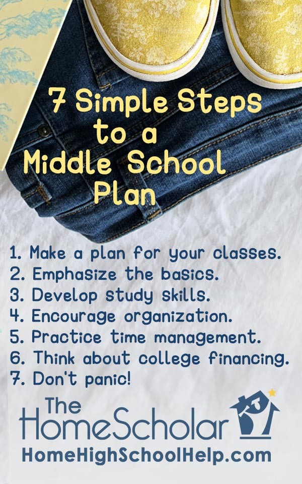 7 simple steps to a middle school homeschool plan pin