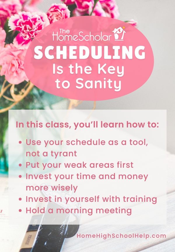 Scheduling is the Key to Sanity