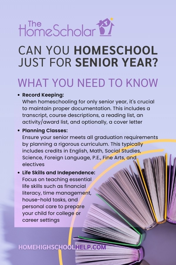 Can You Homeschool Just for Senior Year? What You Need to Know