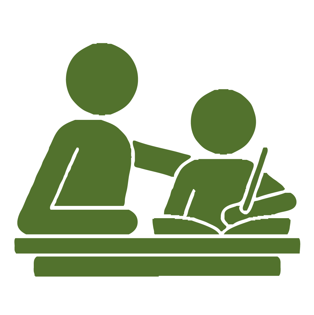 Two people studying and 'We will CHAMPION and ENABLE your skills as a home educator'