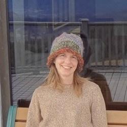 Lori in a winter hat